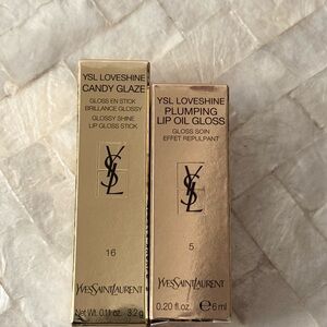 NWT authentic YSL candy glaze lipgloss and lip oil yves saint laurent beauty set